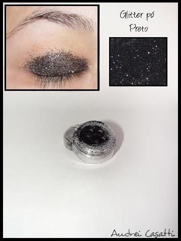 ♔ Glitter pó preto